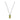 Collier Zirkonia in olivgrün mit Baguetteschliff 6x3mm Silber 925/000 rhodiniert
