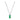 Collier Zirkonia in smaragdgrün mit Baguetteschliff 6x3mm Silber 925/000 rhodiniert
