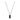 Collier Zirkonia in schwarz mit Baguetteschliff 6x3mm Silber 925/000 rhodiniert