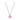 Collier mit Zirkonia Pink 40+5cm Silber 925/000 rhodiniert