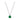 Collier mit Zirkonia Smaragdgrün 40+5cm Silber 925/000 rhodiniert