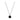 Collier mit Zirkonia Schwarz 40+5cm Silber 925/000 rhodiniert