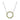 Collier Kreis mit 18 Zirkonia weiß/olivgrün Silber 925/000 rhodiniert