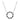 Collier Kreis mit 18 Zirkonia weiß/schwarz Silber 925/000 rhodiniert
