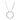Collier Kreis mit 10 Zirkonia in Baguetteschliff Silber 925/000 rhodiniert
