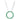 Collier Kreis mit 10 Zirkonia smaragdgrün in Baguetteschliff Silber 925/000 rhodiniert