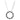 Collier Kreis mit 10 Zirkonia schwarz in Baguetteschliff Silber 925/000 rhodiniert