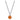 Collier mit Zirkonia orange Ø 5mm Silber 925/000 rhodiniert