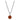 Collier mit Zirkonia rot Ø 5mm Silber 925/000 rhodiniert
