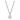 Collier mit Zirkonia pink Ø 5mm Silber 925/000 rhodiniert