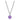 Collier mit Zirkonia lila Ø 5mm Silber 925/000 rhodiniert