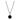 Collier mit Zirkonia schwarz Ø 5mm Silber 925/000 rhodiniert
