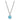 Collier mit Zirkonia hellblau Ø 5mm Silber 925/000 rhodiniert