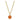 Collier mit Zirkonia orange Ø 5mm Silber 925/000 vergoldet