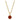 Collier mit Zirkonia rot Ø 5mm Silber 925/000 vergoldet