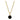 Collier mit Zirkonia schwarz Ø 5mm Silber 925/000 vergoldet