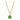 Collier mit Zirkonia grün Ø 5mm Silber 925/000 vergoldet