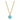 Collier mit Zirkonia hellblau Ø 5mm Silber 925/000 vergoldet