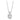 Collier mit Zirkonia weiß 8x10mm Silber 925/000 rhodiniert