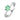Damenring mit Zirkonia 6mm light green Silber 925/000