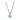 Collier mit Zirkonia 6mm light blue 40+5cm Silber 925/000