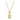 Collier mit Zirkonia 6x4mm gelb Silber 925/000 vergoldet