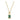 Collier mit Zirkonia 6x4mm smaragdfarben Silber 925/000 vergoldet