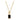 Collier mit Spinell schwarz 6x4mm Silber 925/000 vergoldet
