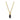 Collier mit Zirkonia schwarz 6x3mm Silber 925/000 vergoldet