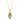 Collier mit Zirkonia braun 15x7mm Silber 925/000 vergoldet