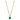 Collier mit Zirkonia grün 5mm Silber 925/000 vergoldet