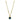 Collier mit Zirkonia blau 5mm Silber 925/000 vergoldet