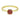 Damenring mit Zirkonia rund 6mm Granat Silber 925/000 vergoldet