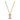 Collier Zirkonia Pink in Baguetteschliff 6x3mm Silber 925/000 vergoldet