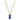 Collier Zirkonia in Saphirblau mit Baguetteschliff 6x3mm Silber 925/000 vergoldet