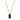 Collier Zirkonia in schwarz mit Baguetteschliff 6x3mm Silber 925/000 vergoldet