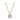 Collier mit Zirkonia Pink 40+5cm Silber 925/000 vergoldet