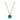 Collier mit Zirkonia Smaragdgrün 40+5cm Silber 925/000 vergoldet
