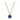 Collier mit Zirkonia Saphirblau 40+5cm Silber 925/000 vergoldet