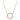 Collier Kreis mit 18 Zirkonia weiß/pink Silber 925/000 vergoldet