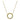 Collier Kreis mit 18 Zirkonia weiß/olivgrün Silber 925/000 vergoldet