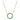Collier Kreis mit 18 Zirkonia weiß/grün Silber 925/000 vergoldet