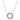 Collier Kreis mit 18 Zirkonia weiß/blau Silber 925/000 vergoldet
