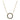 Collier Kreis mit 18 Zirkonia weiß/schwarz Silber 925/000 vergoldet