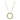 Collier Kreis mit 10 Zirkonia Olivgrün in Baguetteschliff Silber 925/000 vergoldet