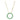 Collier Kreis mit 10 Zirkonia Smaragdgrün in Baguetteschliff Silber 925/000 vergoldet