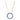 Collier Kreis mit 10 Zirkonia Saphirblau in Baguetteschliff Silber 925/000 vergoldet