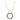 Collier Kreis mit 10 Zirkonia Schwarz in Baguetteschliff Silber 925/000 vergoldet