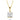 Collier mit Anhänger Zirkonia 6x6mm Gold 585/000