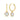 Creolen 12/1.2mm mit Zirkonia 6mm Gold 585/000